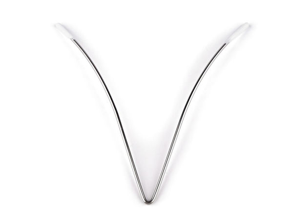 Premium V-Ausschnitt-Bügel aus Metall für Dessous, Korsetts und Bademode - 11 cm