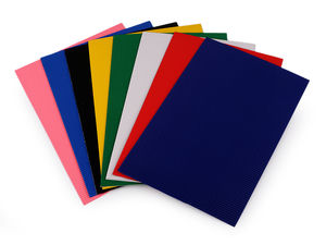 Bunte Wellpappe / Wellkarton, Farbmix