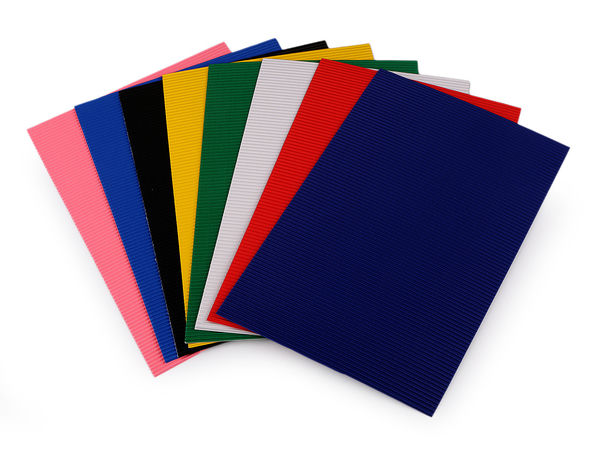 Bunte Wellpappe / Wellkarton, Farbmix