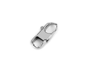 Premium Karabinerhaken flach aus Edelstahl (12x25 mm) - Robuste Kurzwaren für Taschen, Schlüsselanhänger und Schmuck