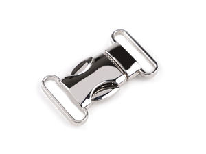 Premium 20mm Vollmetall-Steckschnalle - Steckverschluss mit Nickel-Finish für Gürtel, Taschen und Latzhosen