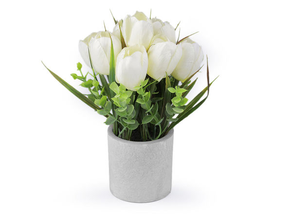Künstliche Tulpen im Blumentopf