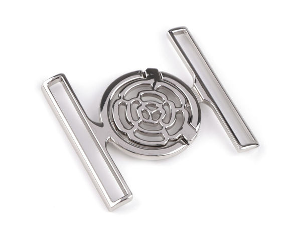 Eleganter Metallverschluss und Gürtelschließe - Passend für 50 mm breite Bänder - Premium-Zierbeschläge für Mäntel, Jacken und Kleider