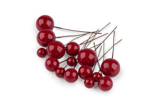 Premium-Deko-Beeren und -Kugeln an biegsamem Draht (1-2 cm) für Floristik, Kränze und Bastelarbeiten