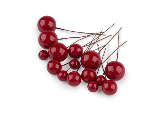 Premium-Deko-Beeren und -Kugeln an biegsamem Draht (1-2 cm) für Floristik, Kränze und Bastelarbeiten