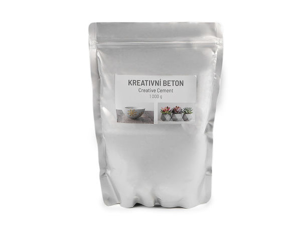 Premium Kreativ-Betongießpulver für DIY-Bastelarbeiten & Wohndekoration - 1 kg (Sehr helles Grau)