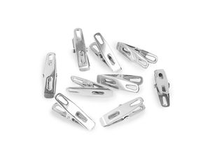 Premium-Metallklammern und Vielzweck-Pins in Nickel-Optik (12x47 mm) – Robuste Clips für Bastelarbeiten, Dekoration und Organisation