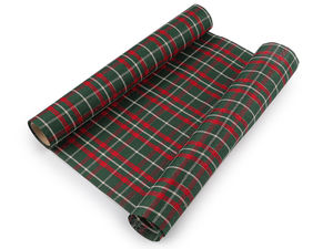 Weihnachtlicher Dekostoff / Tischläufer mit Lurex, Breite 36 cm