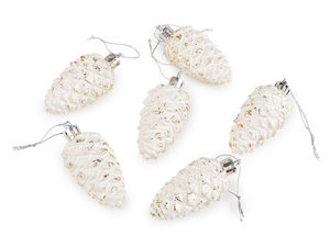 Elegante Tannenzapfen-Weihnachtsanhänger - 6 cm Deko-Kugeln