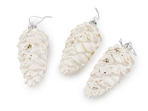 Premium Weihnachtsanhänger Tannenzapfen (9 cm) – Elegante Dekoration für Weihnachtsbaum und Kränze