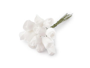 Premium künstliche Mini-Schaumrosen am Draht für Bastelarbeiten, Hochzeiten und Floristik