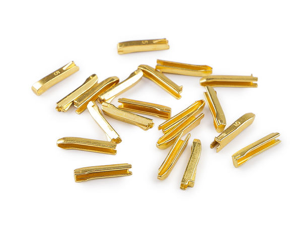 Metall-Endstücke unten für Zwei-Wege-Reißverschluss Nr. 5 Reparatur - Gold (2-teiliges Set)