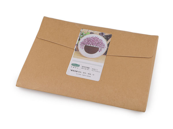 Premium DIY-Stickset mit vorgedrucktem Motiv - Blumenstrauß Handarbeits-Geschenkset