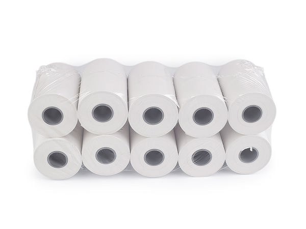 Premium Thermorollen Weiß für POS-Terminals und Registrierkassen - 57mm x 40mm x 12mm (18m), 10er-Pack