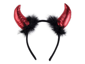 Teufelshörner-Haarreif mit Federn - Premium-Zubehör für Karneval, Fasching & Partys