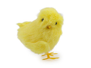Charmantes gelbes Osterküken aus Plüsch - Leichtes Deko-Element für Frühlingsbasteleien & Kränze