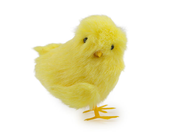 Charmantes gelbes Osterküken aus Plüsch - Leichtes Deko-Element für Frühlingsbasteleien & Kränze
