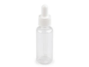 Transparente Pipettenflasche aus Kunststoff mit Glaspipette (48 ml) – Präzise Flüssigkeitsdosierung für Kunst, Basteln & Aquarell