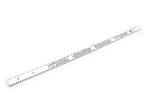 Schneidermaßband / Lineal mit Größentabellen, Länge 100 cm