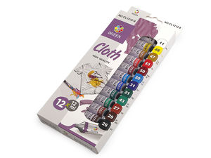 Stoffmalfarben-Set mit 12 Farben x 12 ml