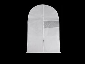 Premium atmungsaktiver Kleidersack aus Vliesstoff (60 x 100 cm) – Schutzhülle für Kleidung mit Reißverschluss, Bügelöffnung und Sichtfenster