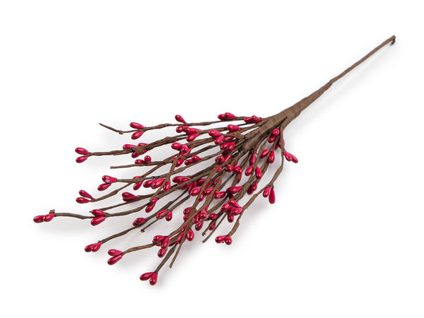 Biegsamer und formbarer künstlicher Zweig mit Knospen auf Draht - Premium-Dekostiel für Bastelarbeiten, Kränze und Blumengestecke
