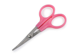 Premium 11 cm gebogene Haushalts- und Bastelschere - Hellrosa