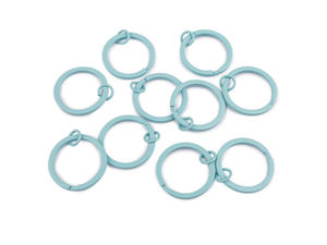 Premium flacher lackierter Schlüsselring mit Verbindungsöse (30mm) - Mehrfarbiger Anhänger-Verbinder