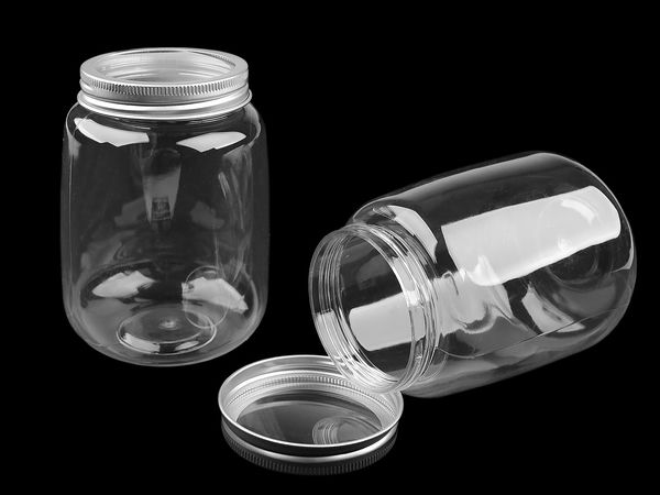 Premium-Aufbewahrungsdose rund aus klarem Kunststoff mit transparentem Schraubdeckel (Ø8 cm & Ø9 cm) – Behälter für Bastelbedarf, Kurzwaren & Ordnung