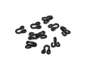 Premium schwarz beschichtete Haken und Ösen - Größen 10 mm, 13 mm und 17 mm