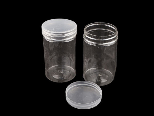 Transparentes Aufbewahrungsrohr aus Kunststoff mit Schraubverschluss, Ø 5,6 cm (2. Wahl)