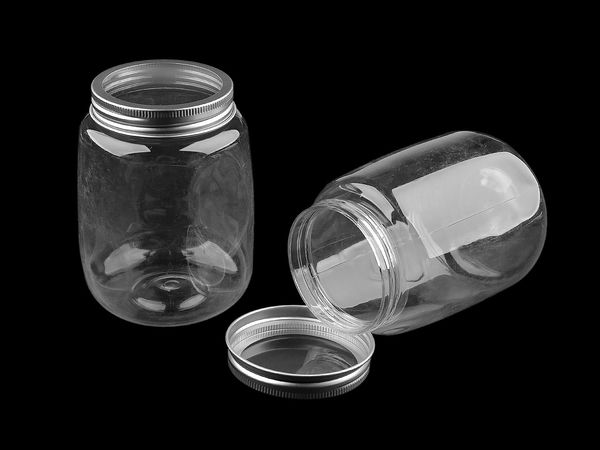 Transparente Aufbewahrungsdose aus Kunststoff mit Schraubdeckel - Organizer für Bastelbedarf & Kurzwaren (2. Wahl)