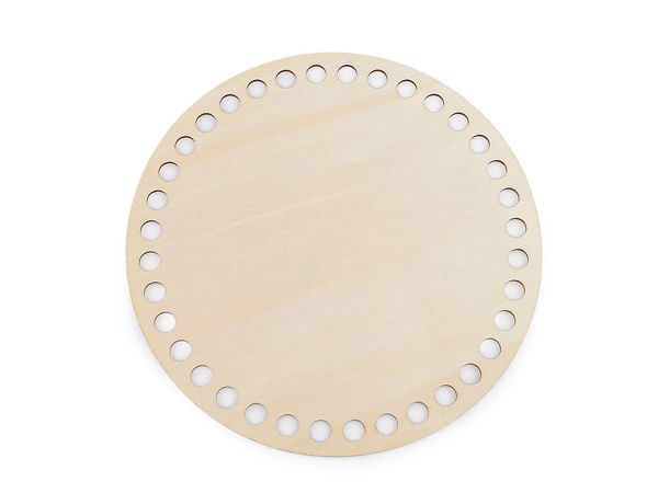 Runder Holzboden für Häkelkörbe - Ø 20 cm Naturholzboden zur Taschen- und Korbherstellung