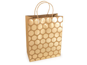Geschenktüten aus Naturpapier mit beidseitigem Metallic-Druck - 24 x 31 cm