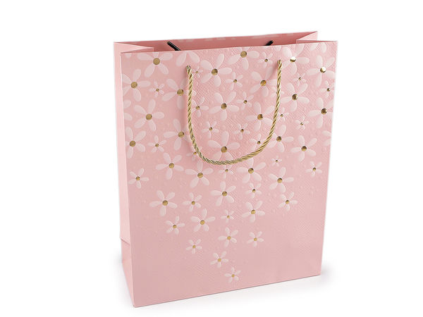 Elegantes Geschenksäckchen mit Blumenmuster 26 x 32 cm – Dekorativer Beutel für Geschenke & Gastgeschenke