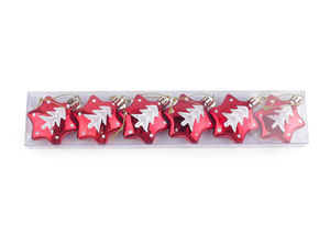 Roter Glitzer-Weihnachtsschmuck zum Aufhängen – Festliche Weihnachts- & Baumdekoration