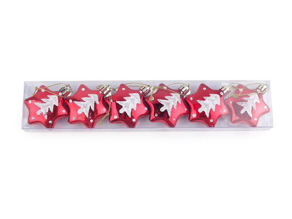 Roter Glitzer-Weihnachtsschmuck zum Aufhängen – Festliche Weihnachts- & Baumdekoration