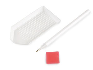 Ergonomischer Diamond Painting Stift Applikator für DIY Diamantmalerei & Bastelarbeiten – Weiß