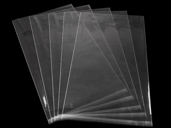 Transparente PP-Beutel mit Selbstklebeverschluss - 26,5 x 44 cm Klarsichtbeutel aus Polypropylen